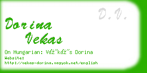 dorina vekas business card